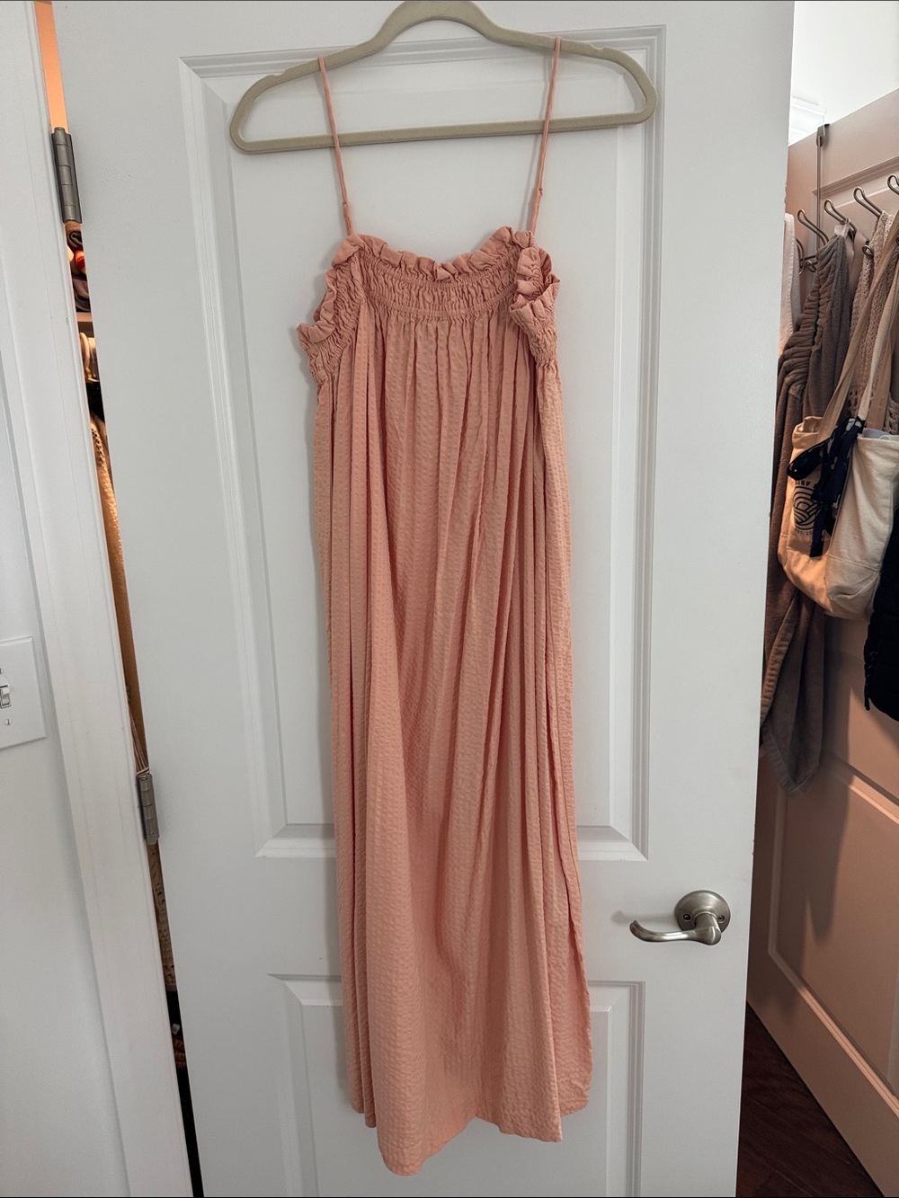 H&M Peach Spaghetti-Strap Maxi Dress